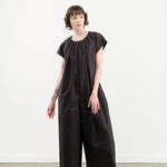 Black Crane Apparel Womens Jumpsuit Shirred Jumpsuit