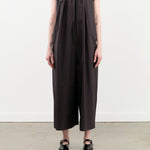 Black Crane Apparel Womens Jumpsuit Shirred Jumpsuit