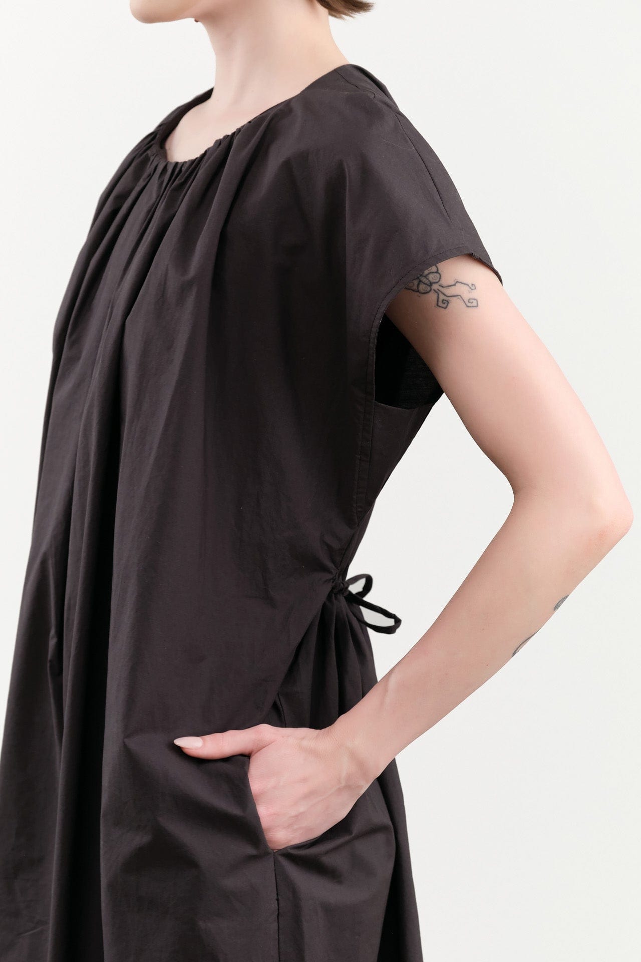 Black Crane Apparel Womens Jumpsuit Shirred Jumpsuit