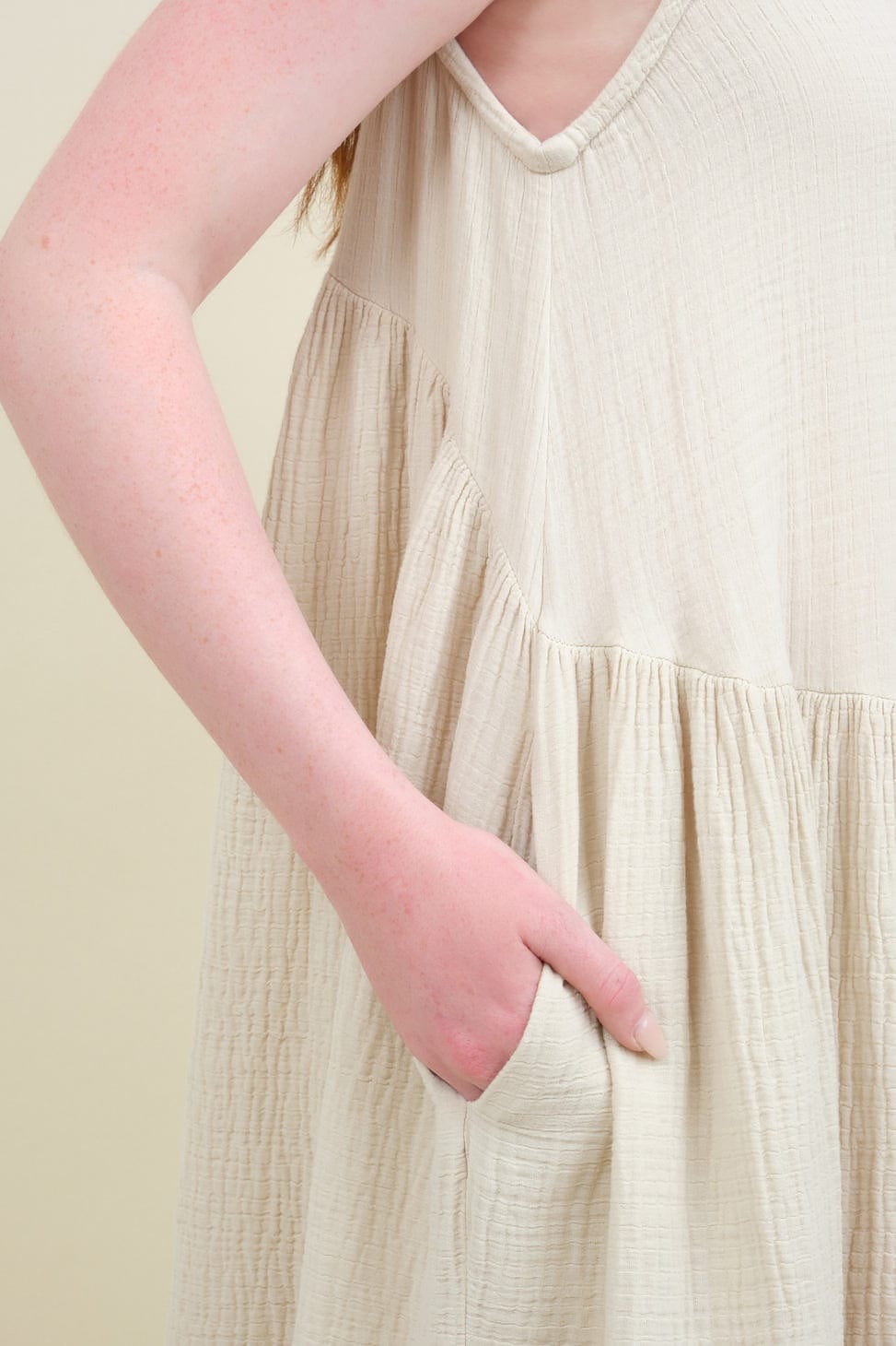 Pocket on Tank Dress in Cloud