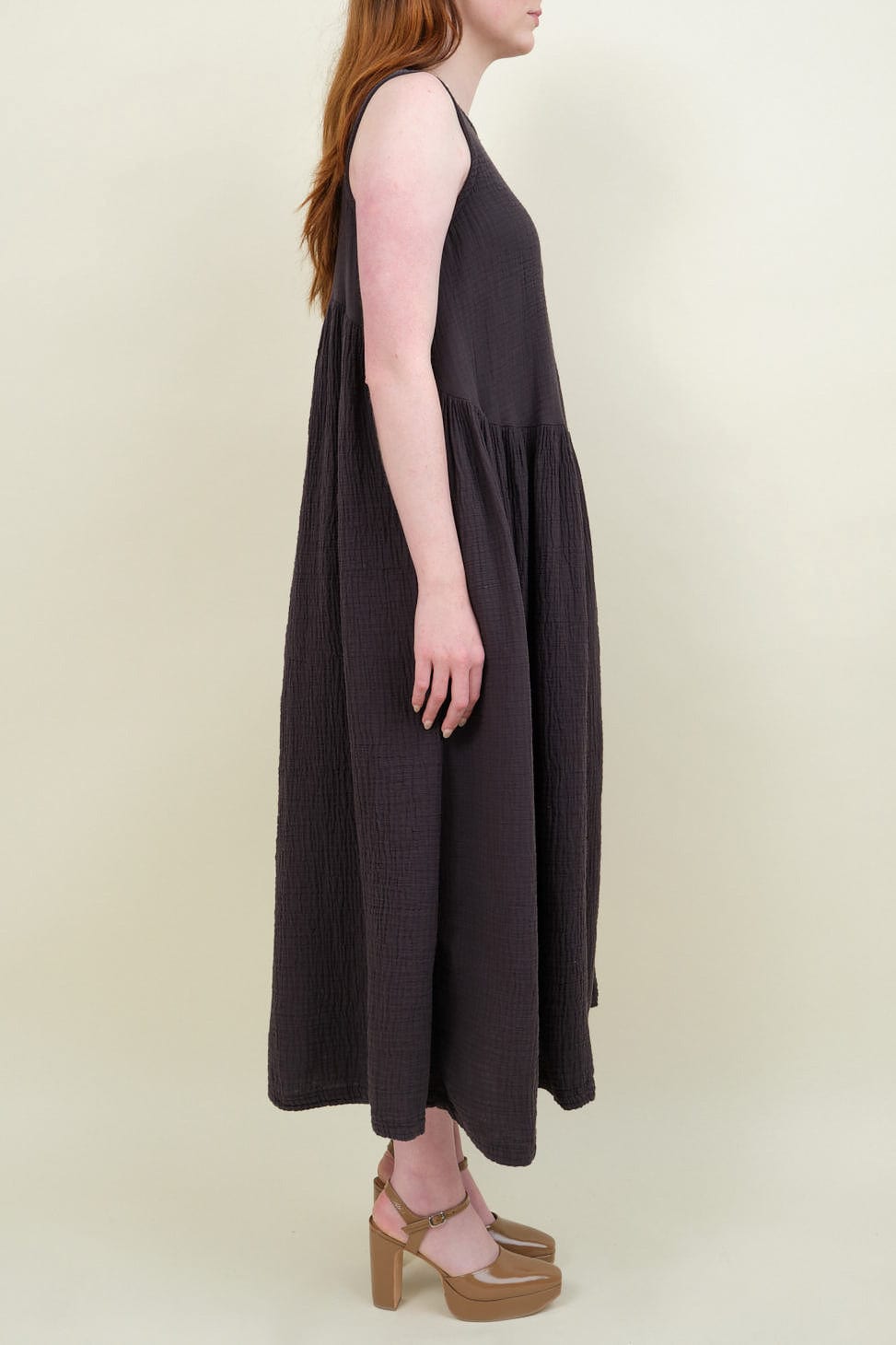 Side of Tank Dress in Graphite