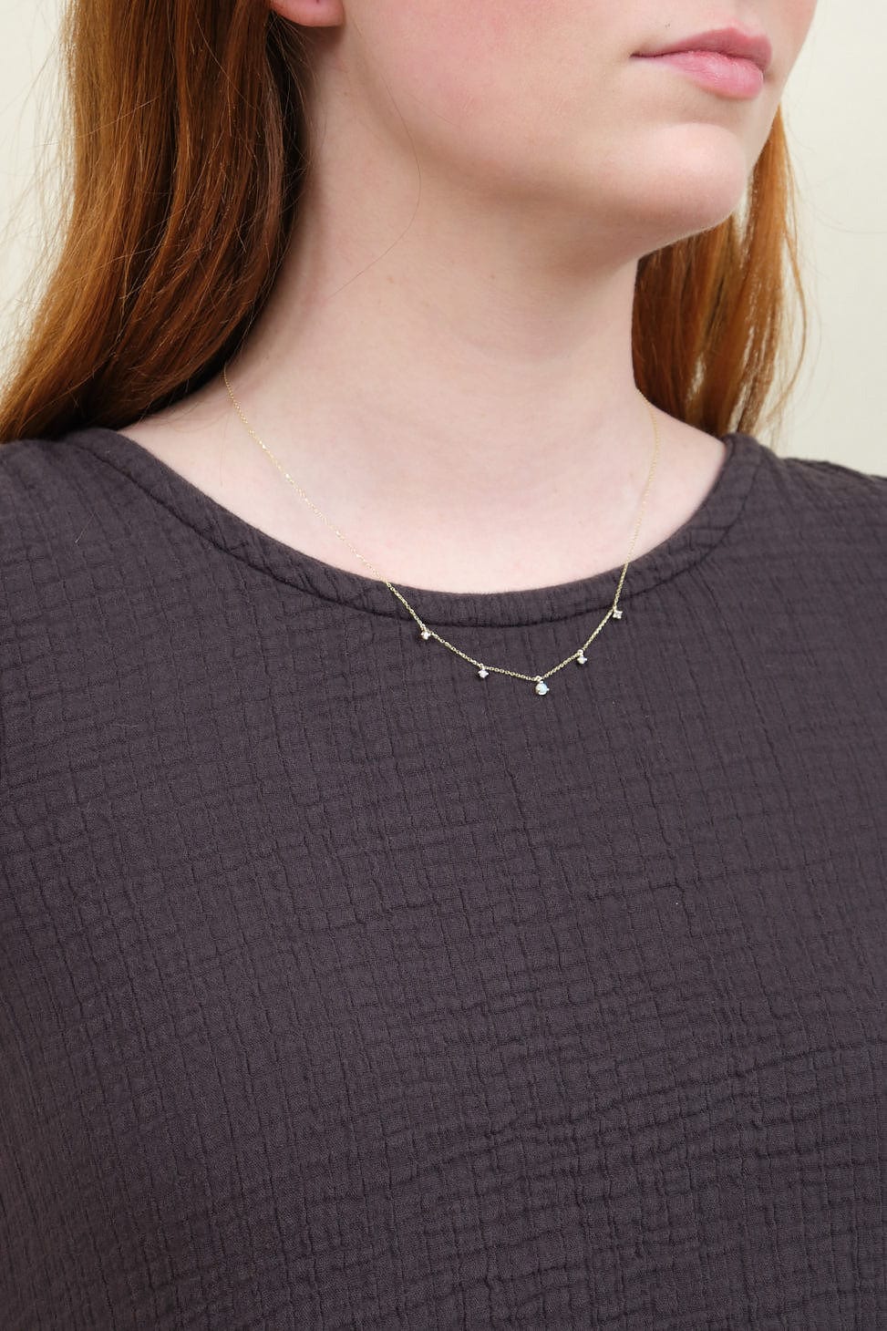 Neckline on Tank Dress in Graphite