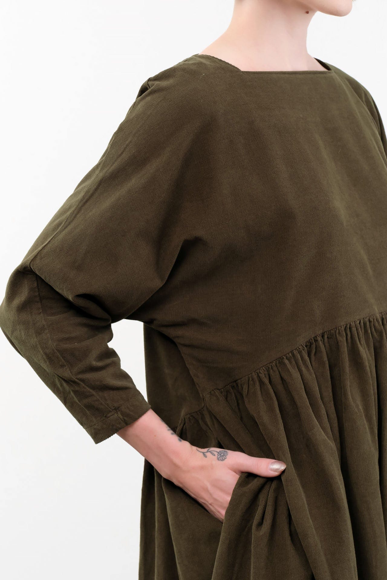 Black Crane Apparel Womens Dresses Tradi Dress in Dark Forest