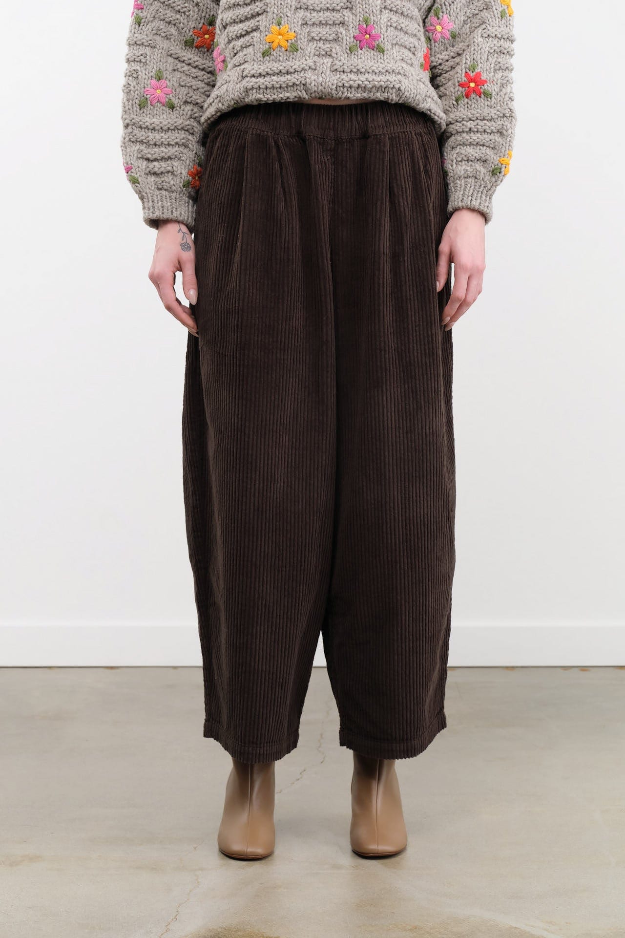 Black Crane Apparel Womens Pants Wide Pants in Dark Forest