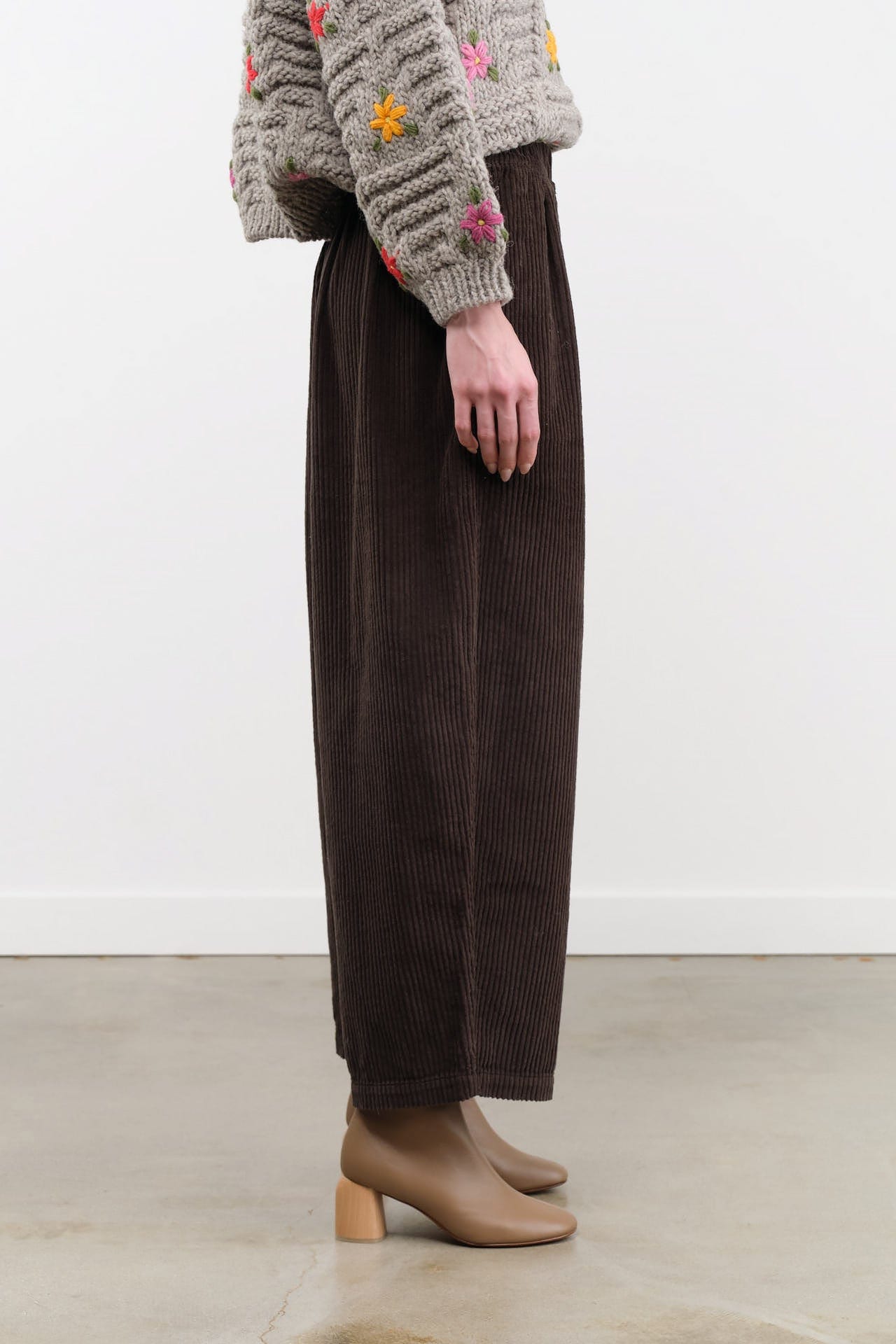 Black Crane Apparel Womens Pants Wide Pants in Dark Forest