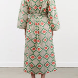 Block Shop Textiles Apparel Womens Lounge Peony Robe