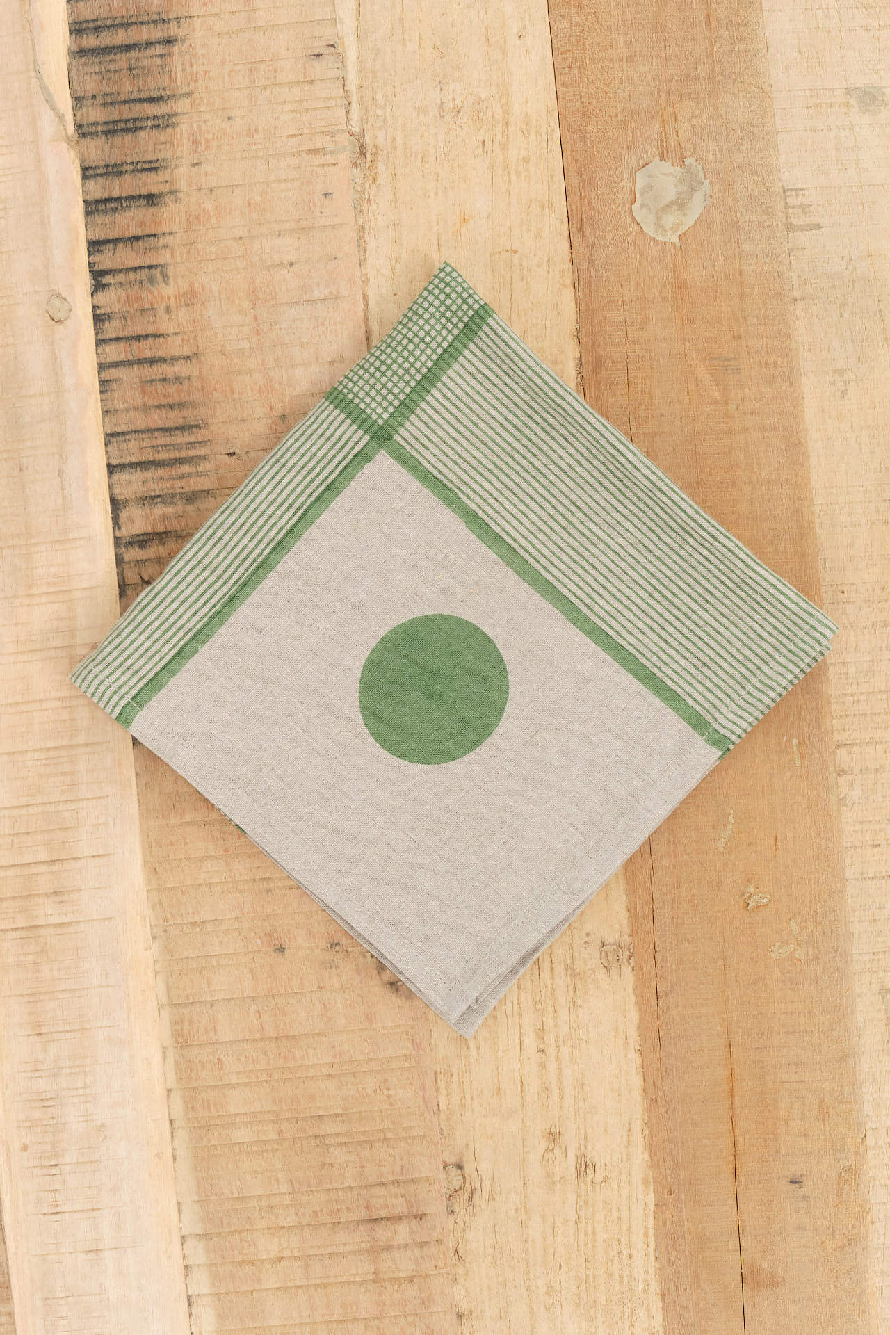 Block Shop Textiles Home Kitchen Napkins Plaid Napkin Basil / 18" X 18"