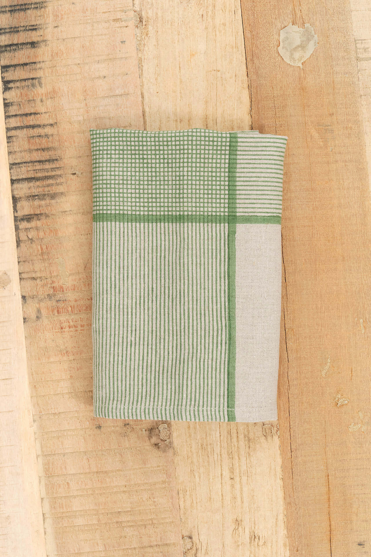 Block Shop Textiles Home Kitchen Napkins Plaid Napkin Basil / 18" X 18"