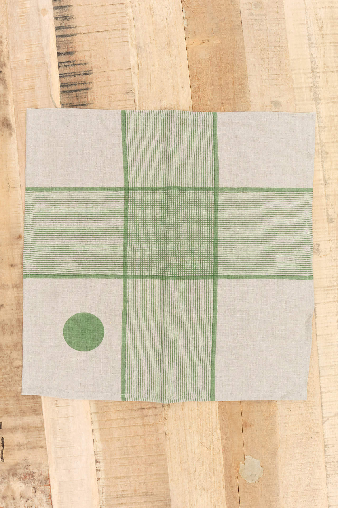 Block Shop Textiles Home Kitchen Napkins Plaid Napkin Basil / 18" X 18"