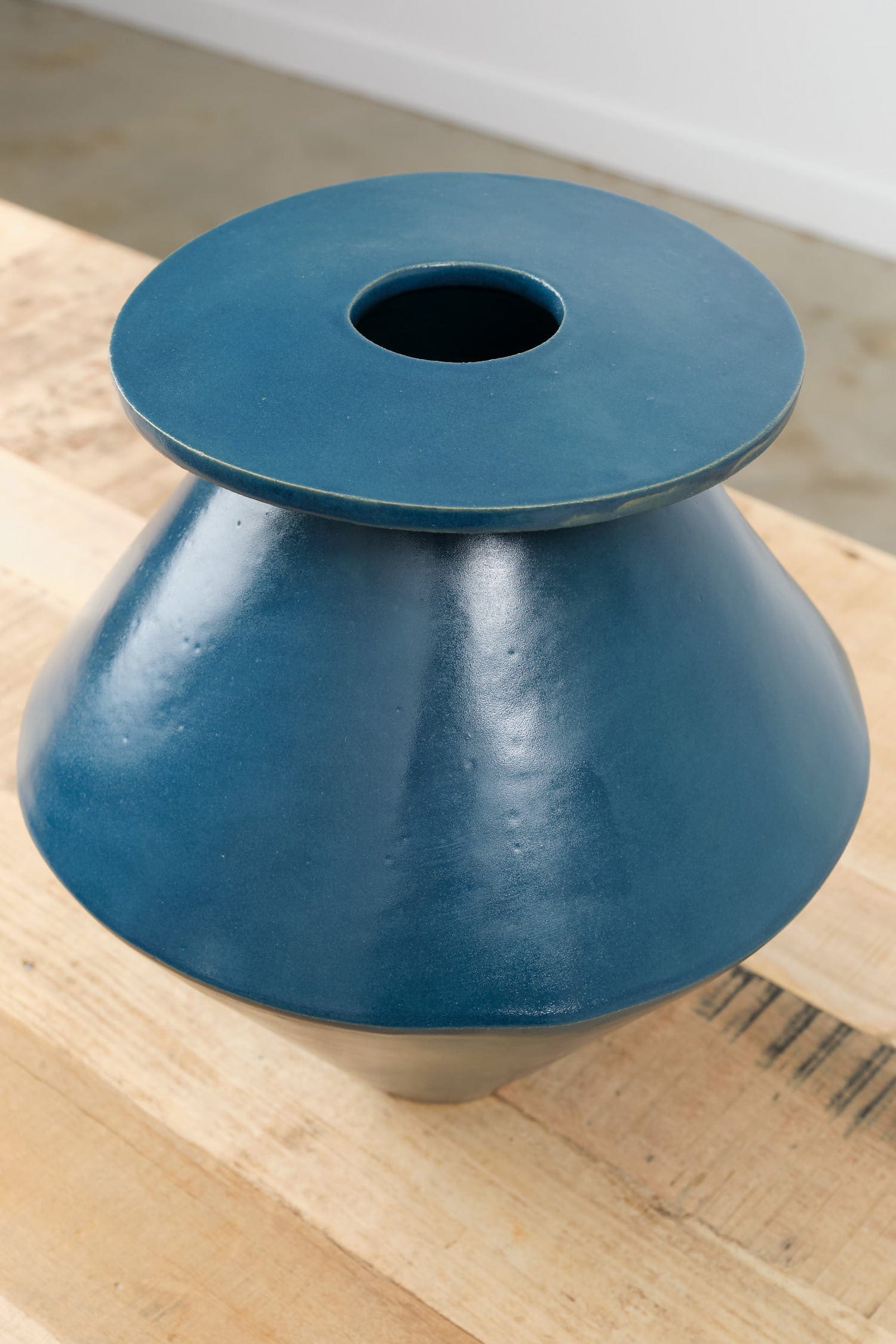 BZippy Art Ceramics Jumbo Diamond Vase Almost Teal