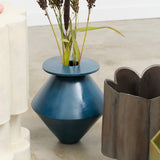 BZippy Art Ceramics Jumbo Diamond Vase Almost Teal