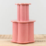 BZippy Art Ceramics Large Clover Bottle Vase Sunset Pink
