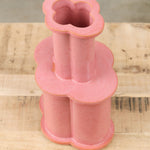 BZippy Art Ceramics Large Clover Bottle Vase Sunset Pink