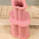 BZippy Art Ceramics Large Clover Bottle Vase Sunset Pink