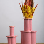 Large Sunset Pink Clover Vase by BZippy