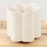BZippy Art Ceramics Short Scallop Vase in Cream Cream