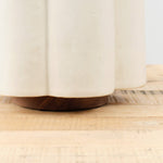 BZippy Art Ceramics Short Scallop Vase in Cream Cream