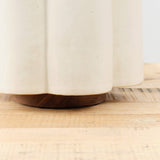 BZippy Art Ceramics Short Scallop Vase in Cream Cream