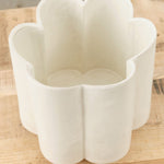 BZippy Art Ceramics Short Scallop Vase in Cream Cream