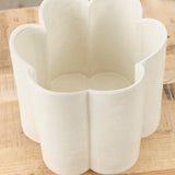BZippy Art Ceramics Short Scallop Vase in Cream Cream