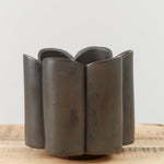 BZippy Art Ceramics Short Scallop Vase in Iron Gate Iron Gate
