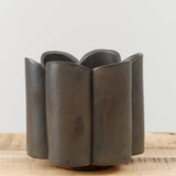 BZippy Art Ceramics Short Scallop Vase in Iron Gate Iron Gate
