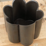 BZippy Art Ceramics Short Scallop Vase in Iron Gate Iron Gate