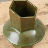 BZippy Art Ceramics Small Oval Vase in Analine Green Analine Green