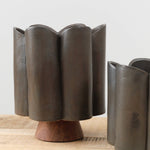 BZippy Art Ceramics Tall Scallop Vase in Iron Gate Iron Gate / 10.25" L x 8.75" W x 13" H