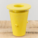 BZippy Art Ceramics Wide Saucer Vase Gloss Yellow