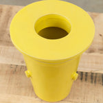 BZippy Art Ceramics Wide Saucer Vase Gloss Yellow