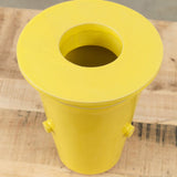 BZippy Art Ceramics Wide Saucer Vase Gloss Yellow