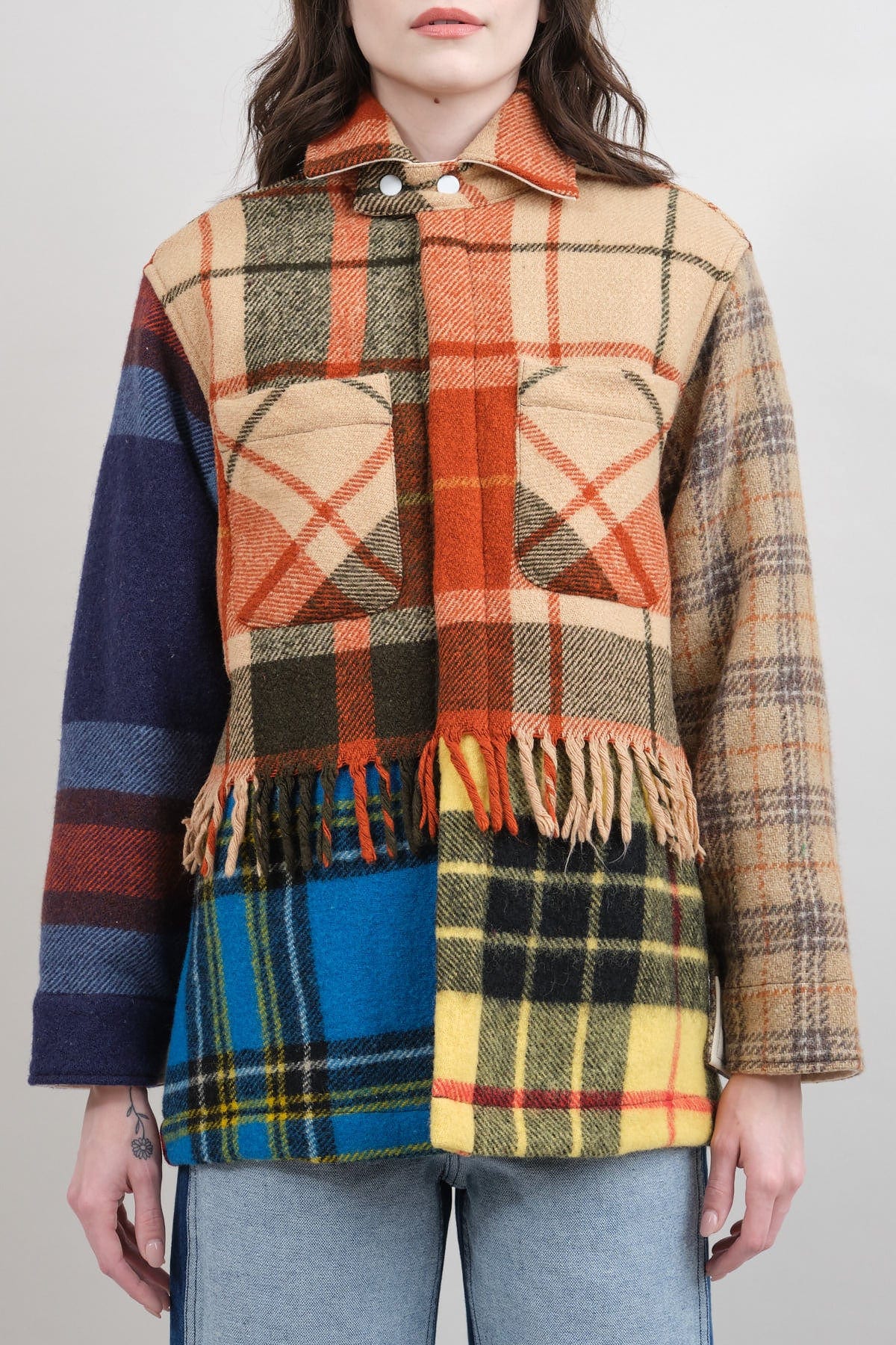 Fringe Plaid Ardmore Jacket carleen