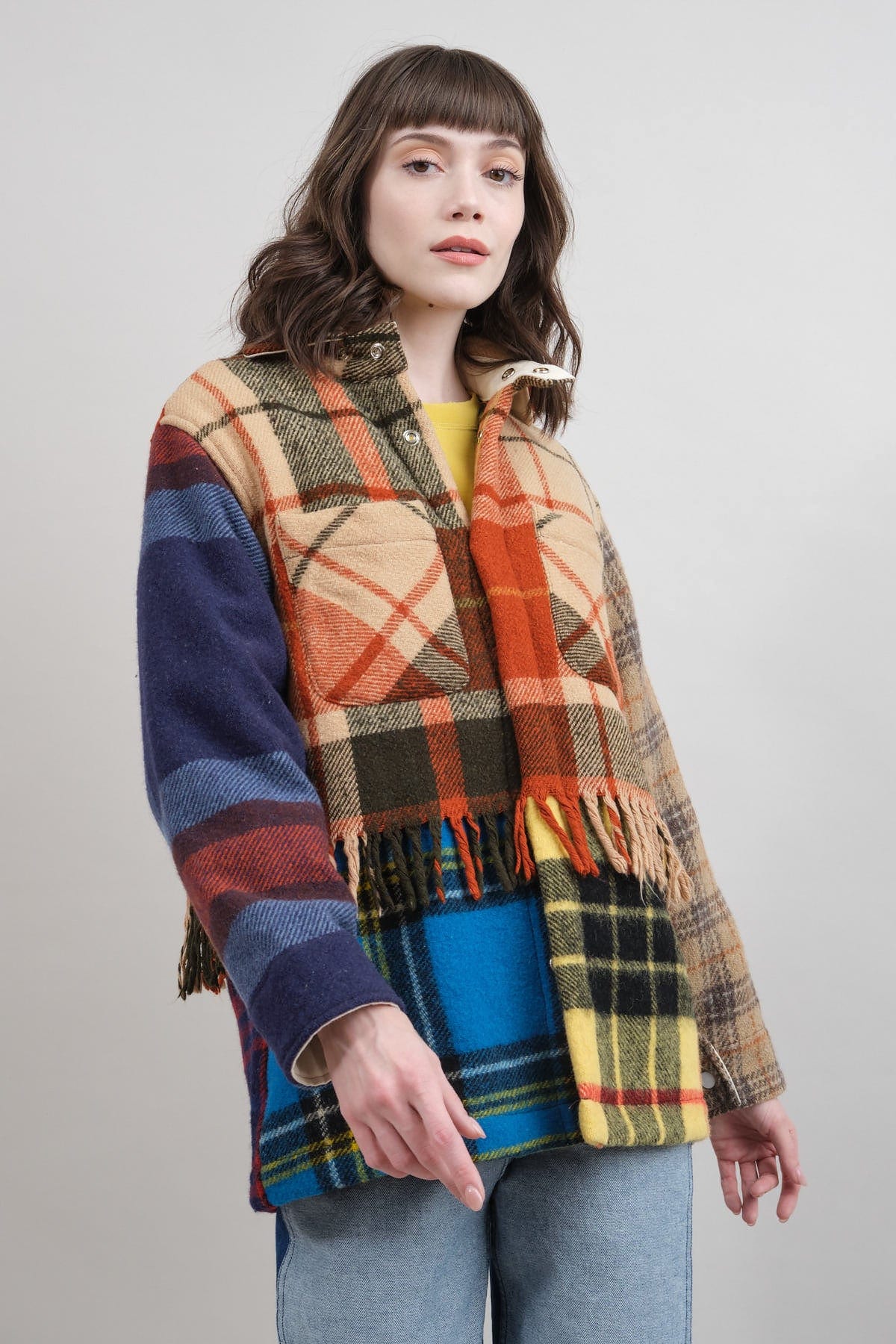 Carleen Fringe Plaid Ardmore Jacket