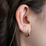 Carrie Hoffman Jewelry Earrings 15mm Chubby Huggies 14K Yellow Gold