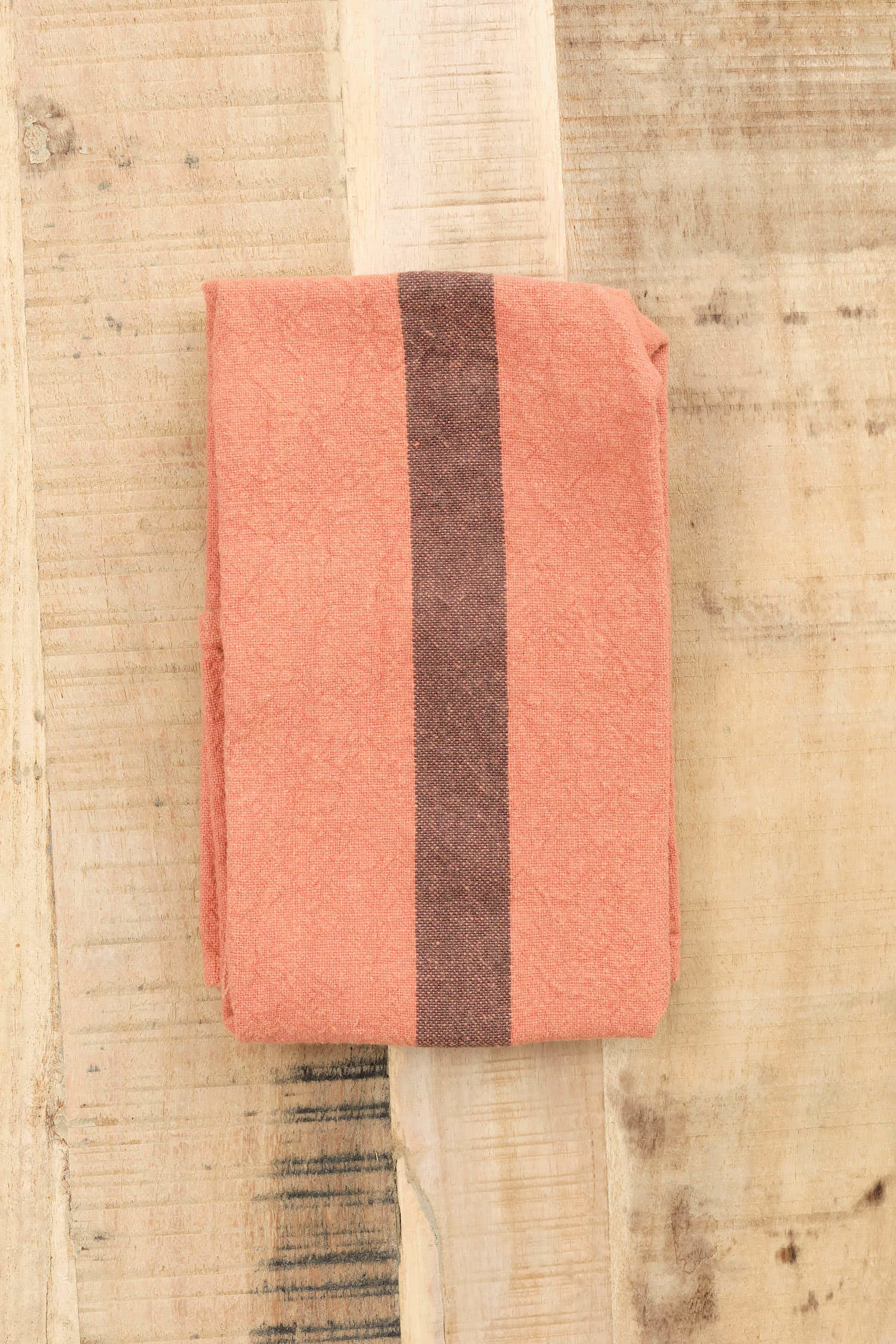 Charvet Editions Home Kitchen Towels Doudou Raye Tea Towel Terracotta / 27.5" L X 18" W