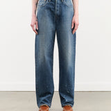 Chimala Apparel Womens Denim 13.5 oz Selvedge Denim Straight Cut in Dark Distress