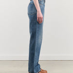 Chimala Apparel Womens Denim 13.5 oz Selvedge Denim Straight Cut in Dark Distress