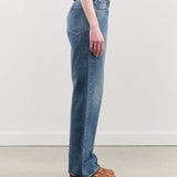 Chimala Apparel Womens Denim 13.5 oz Selvedge Denim Straight Cut in Dark Distress