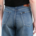 Chimala Apparel Womens Denim 13.5 oz Selvedge Denim Straight Cut in Dark Distress