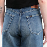 Chimala Apparel Womens Denim 13.5 oz Selvedge Denim Straight Cut in Dark Distress
