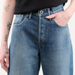 Chimala Apparel Womens Denim 13.5 oz Selvedge Denim Straight Cut in Dark Distress