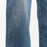 Chimala Apparel Womens Denim 13.5 oz Selvedge Denim Straight Cut in Dark Distress