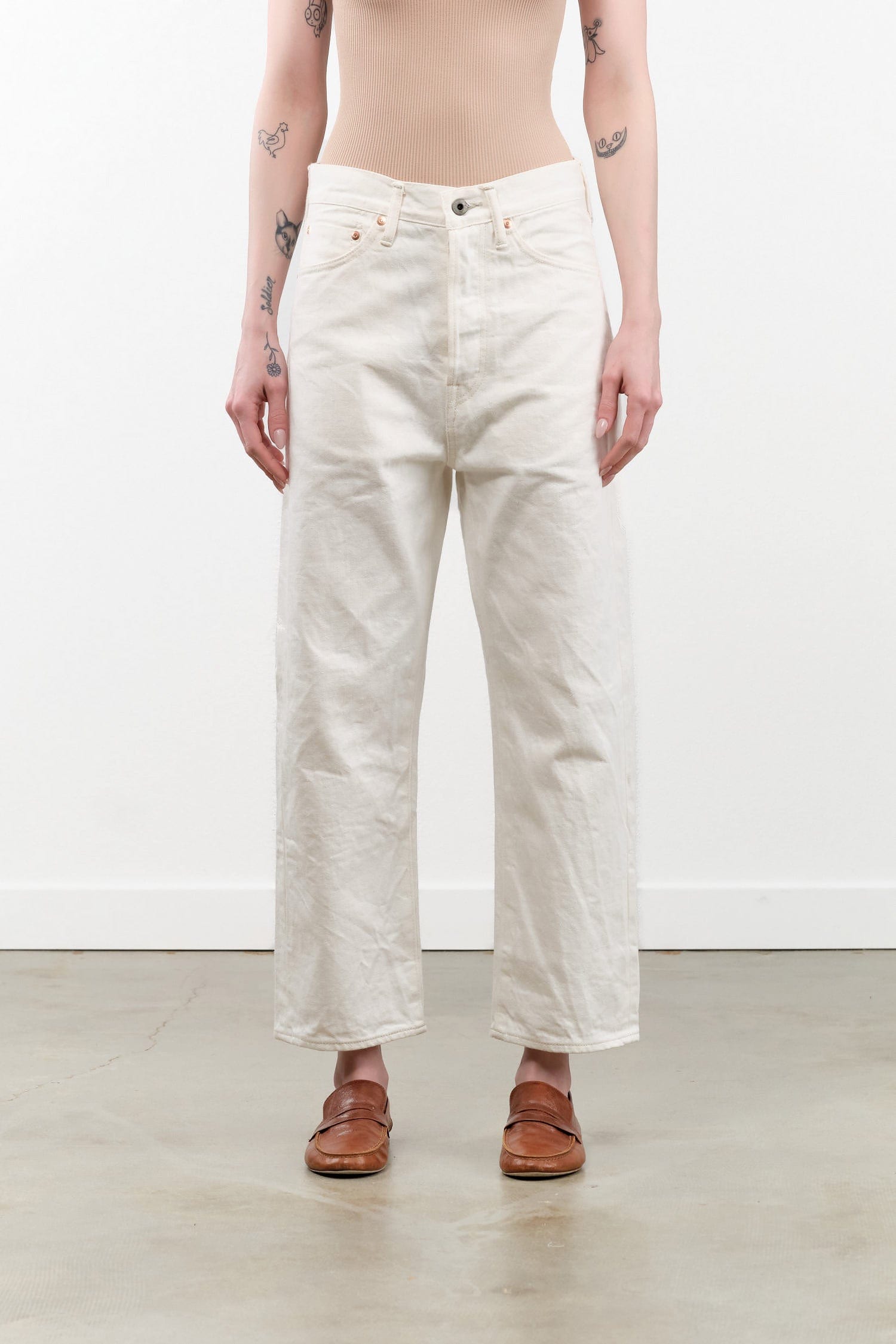 Chimala Apparel Womens Denim 13.5 oz Selvedge Wide Tapered Cut Denim