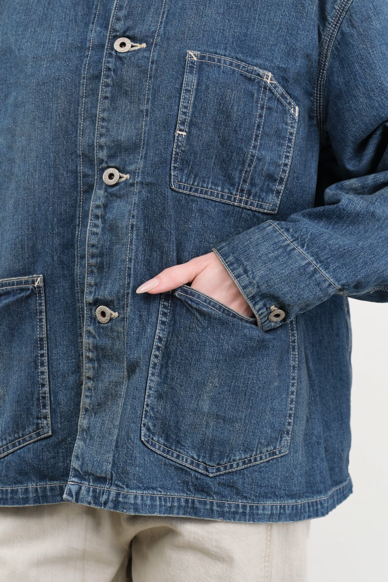 Chimala Apparel Womens Jackets Unisex Amoskeag Selvedge Denim Chore Jacket