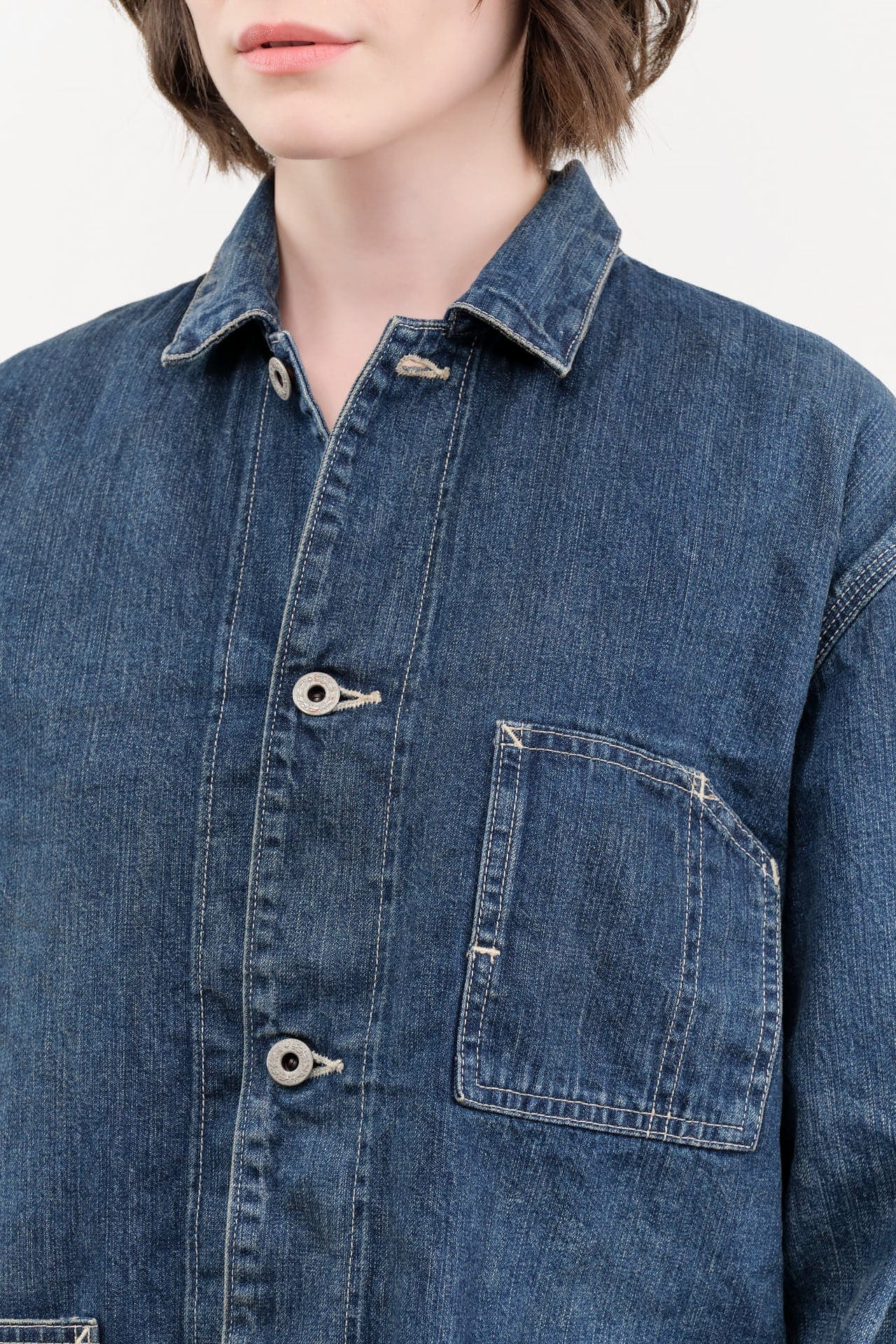 Chimala Apparel Womens Jackets Unisex Amoskeag Selvedge Denim Chore Jacket