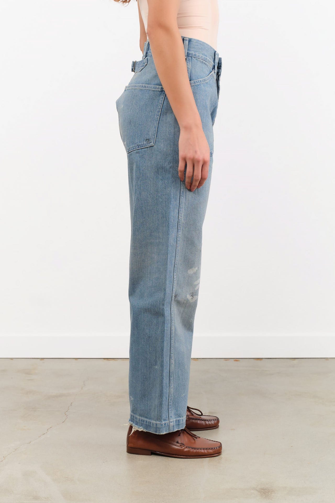 Chimala Apparel Womens Denim Unisex Army Style Denim Trousers