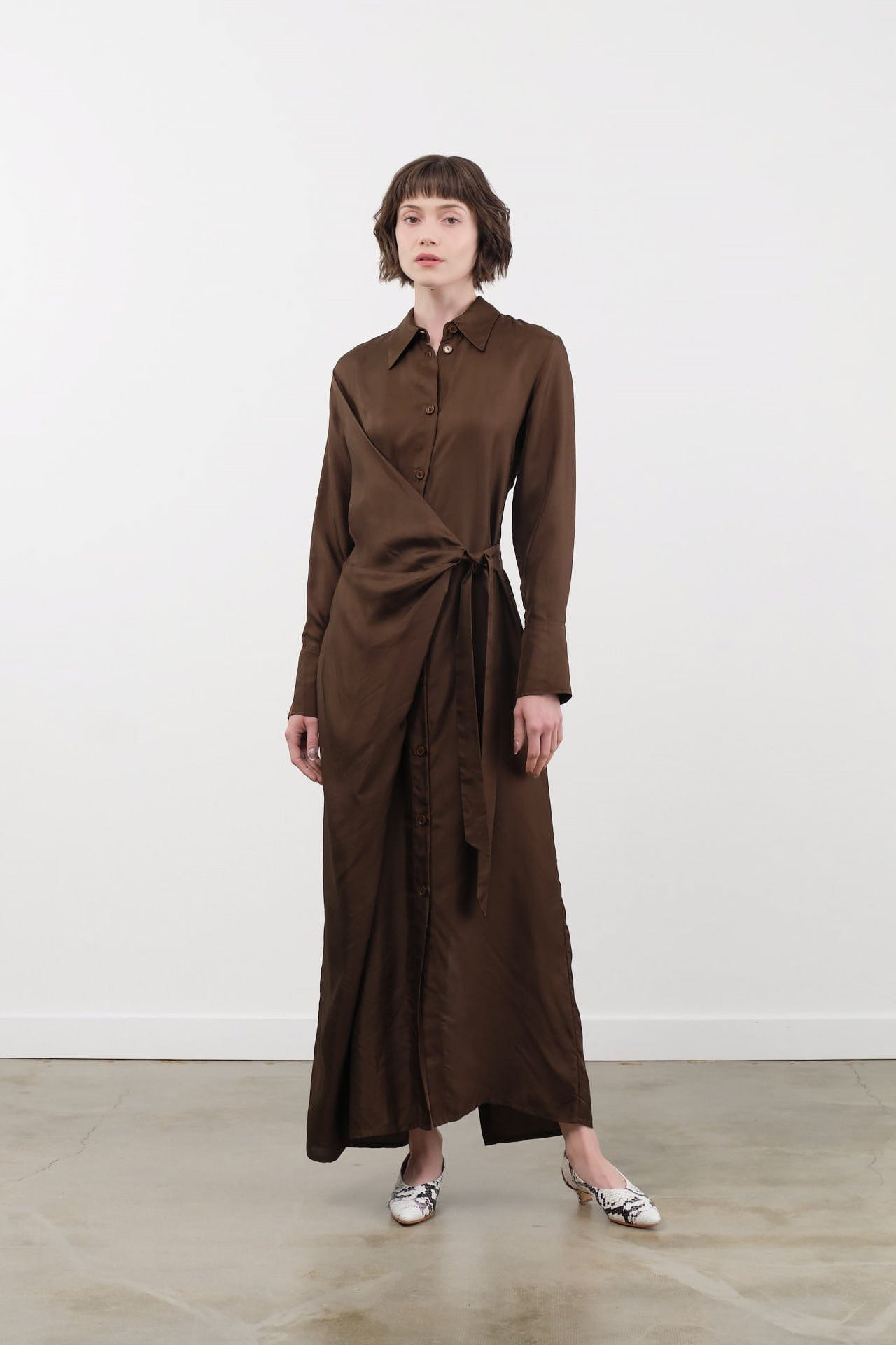 cristen shirt dress Hobbs Petite Kristen Shirt Dress Alder Brown Size 6