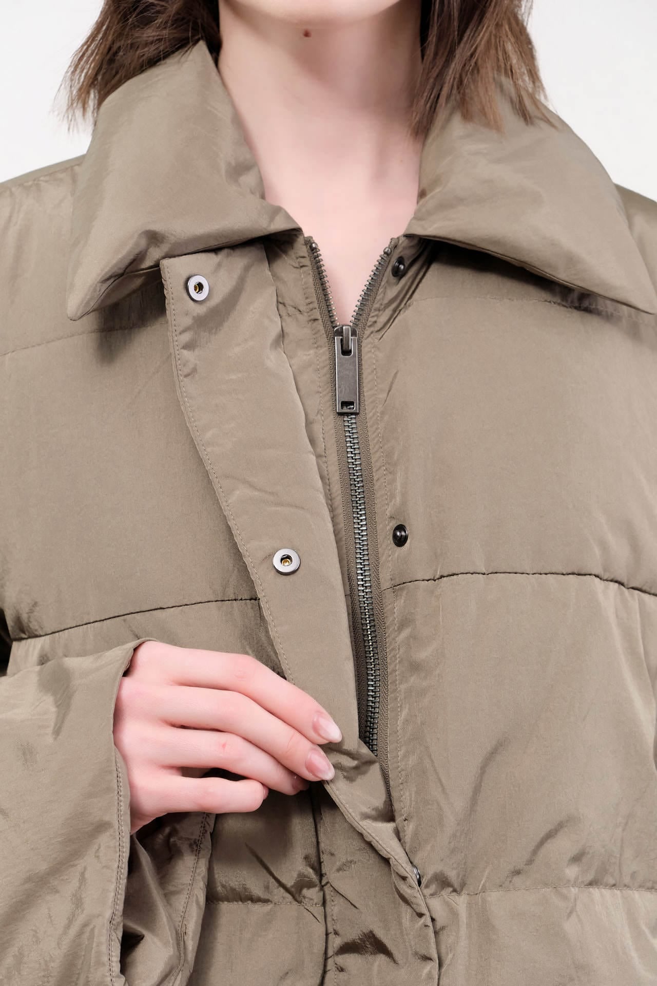 Christian Wijnants Apparel Womens Outerwear Jani Coat in Smokey Olive