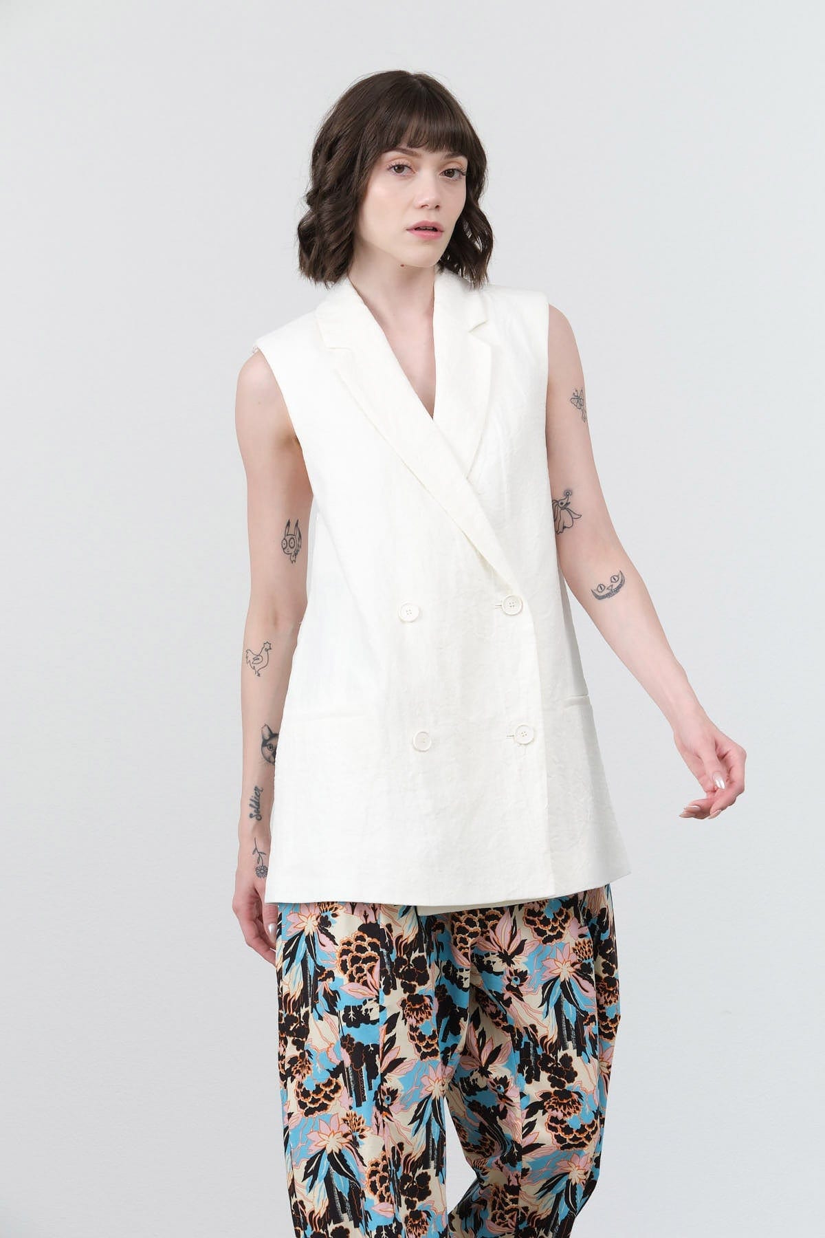 Christian Wijnants Apparel Womens Jackets Jollo Waistcoat Ivory / 34